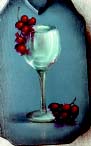 Wine Glass and Grapes